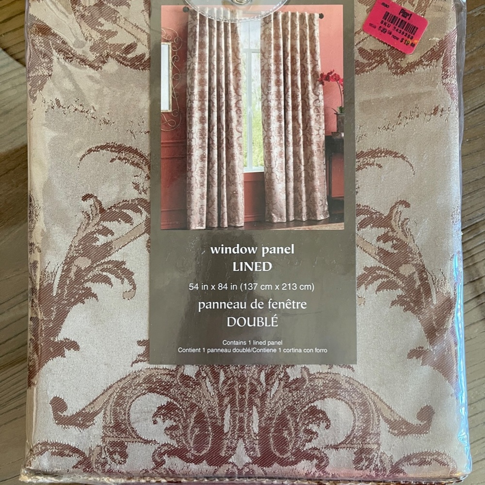 Pier1 Brocade Curtain panels - 4 available - $20 each